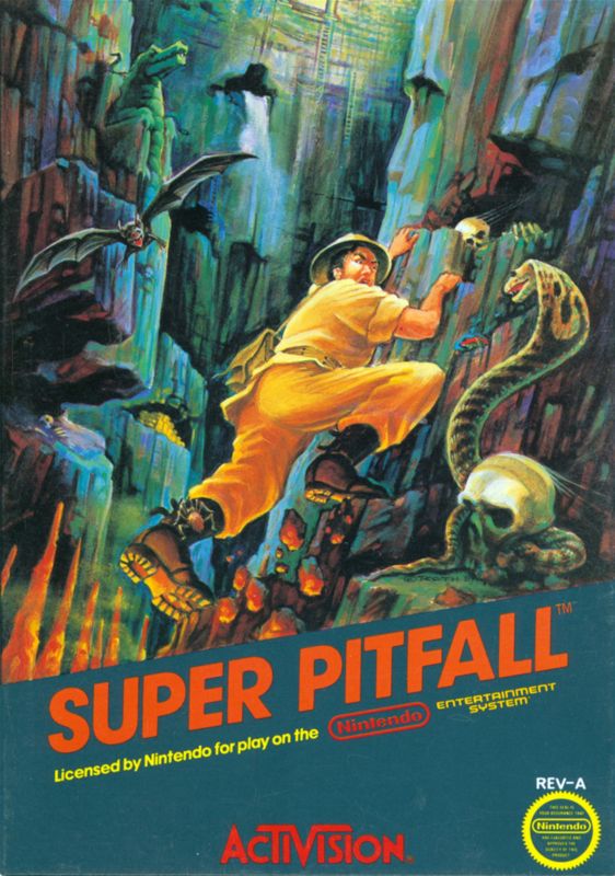 Super Pitfall box art for Famicom